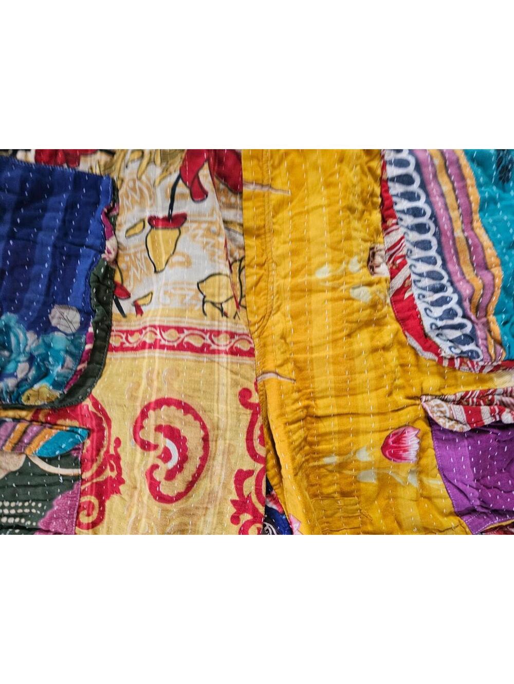 Men's Kaantha Karma Patch Shorts Pockets Handcrafted With Love Size X Large Boho - Picture 6 of 14